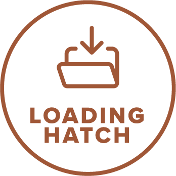 Loading hatch included for slot aqua.