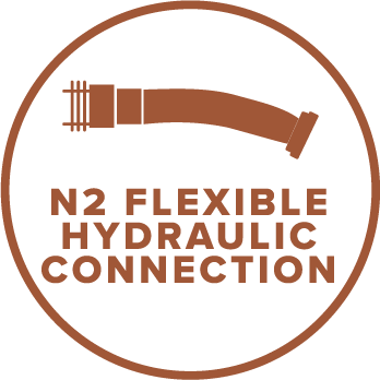 Optional: Flexible hoses for the hydraulic connection of the stove / boiler.