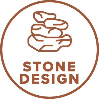 Stone cladding.